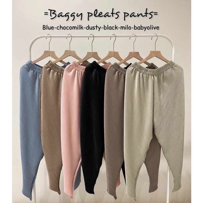 Baggy pleats pants / baggy plisket / celana plisket baggy / celana plisket premium