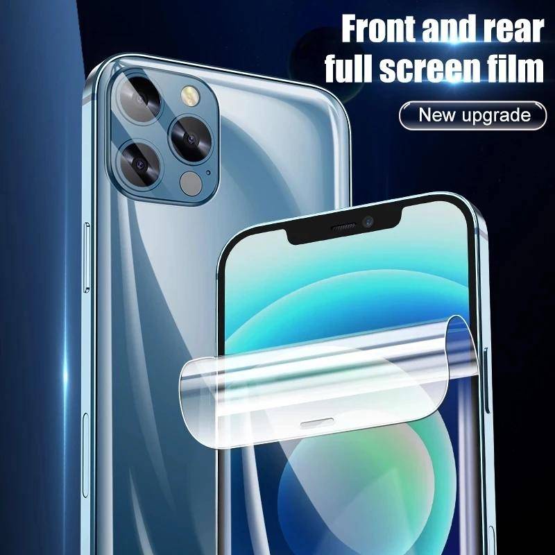 Film Hydrogel Matte Pelindung Layar Depan Belakang Untuk iPhone 13 12 11 Pro Max Mini X XR XS Max 7 8 6 6s Plus SE 2020 2022