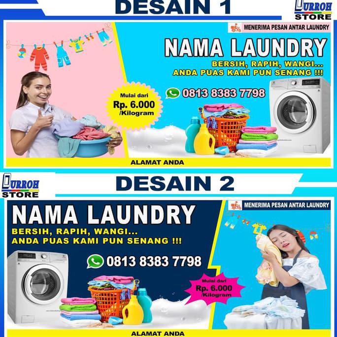 Desain Baliho Laundry Keren Terbaru gambar spanduk