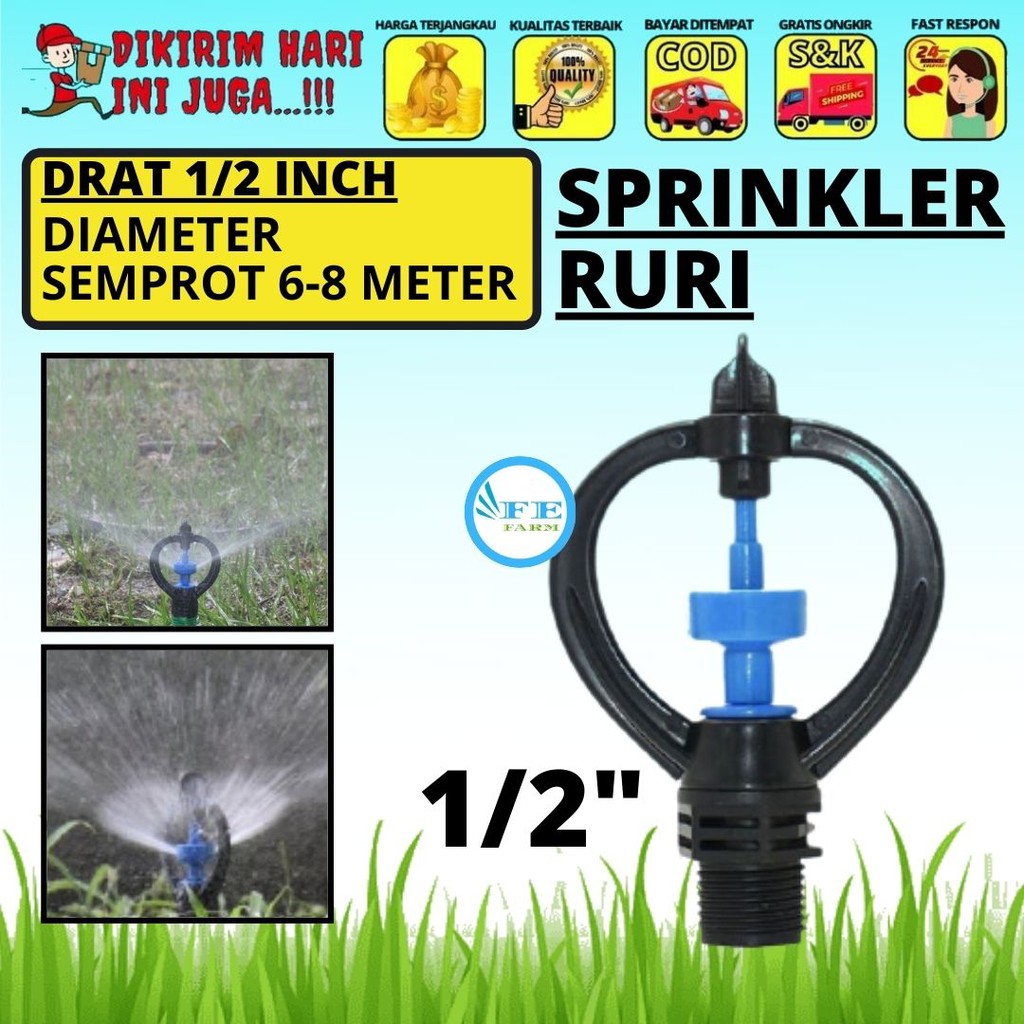 SPRINKLER RURI 360 KINCIR AIR SPRINGKLER BERKEBUN TAMAN FEFARM