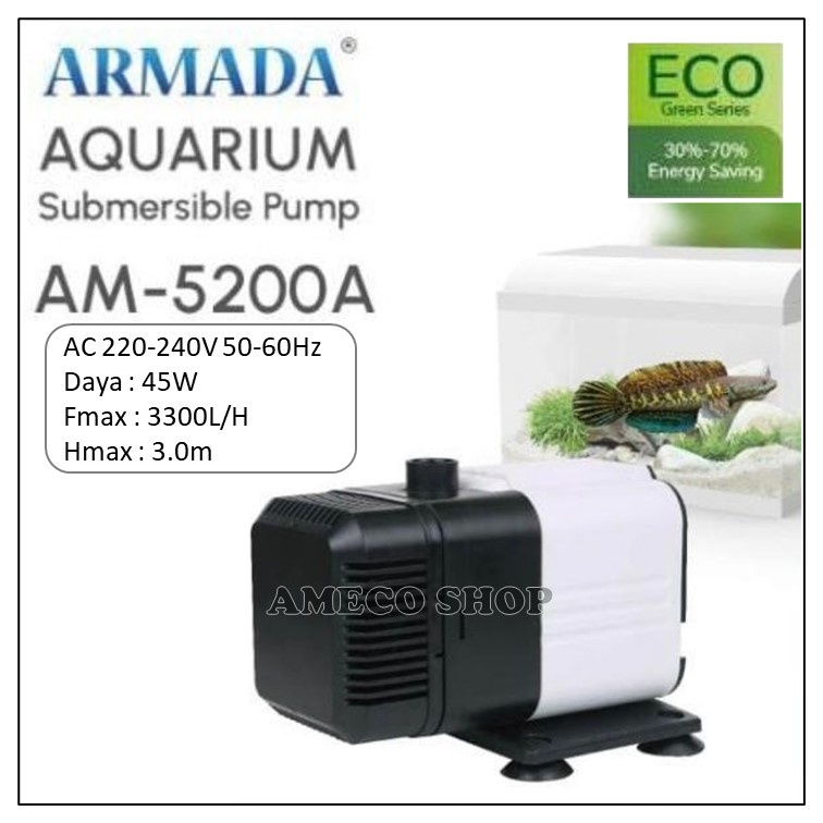 ARMADA Pompa Air Celup Aquarium dan Kolam AM 5200 A