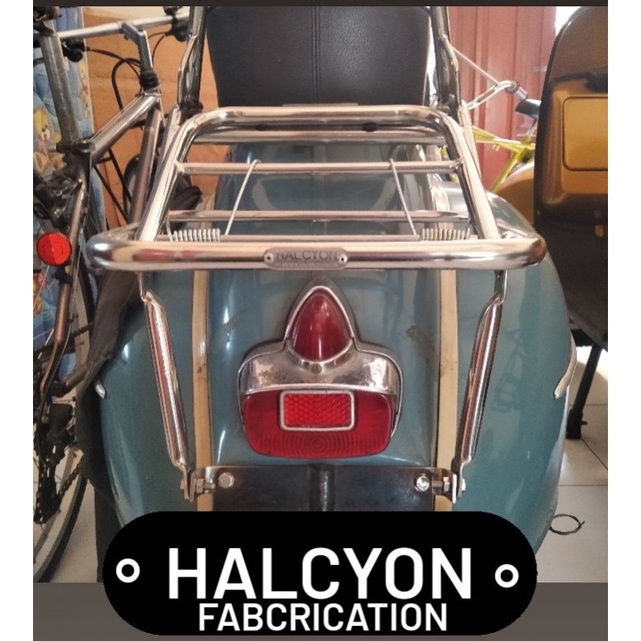 Vespa Backrack | Rak Belakang HALCYON stainless steel vbb-vnb-super-sprint-all classic
