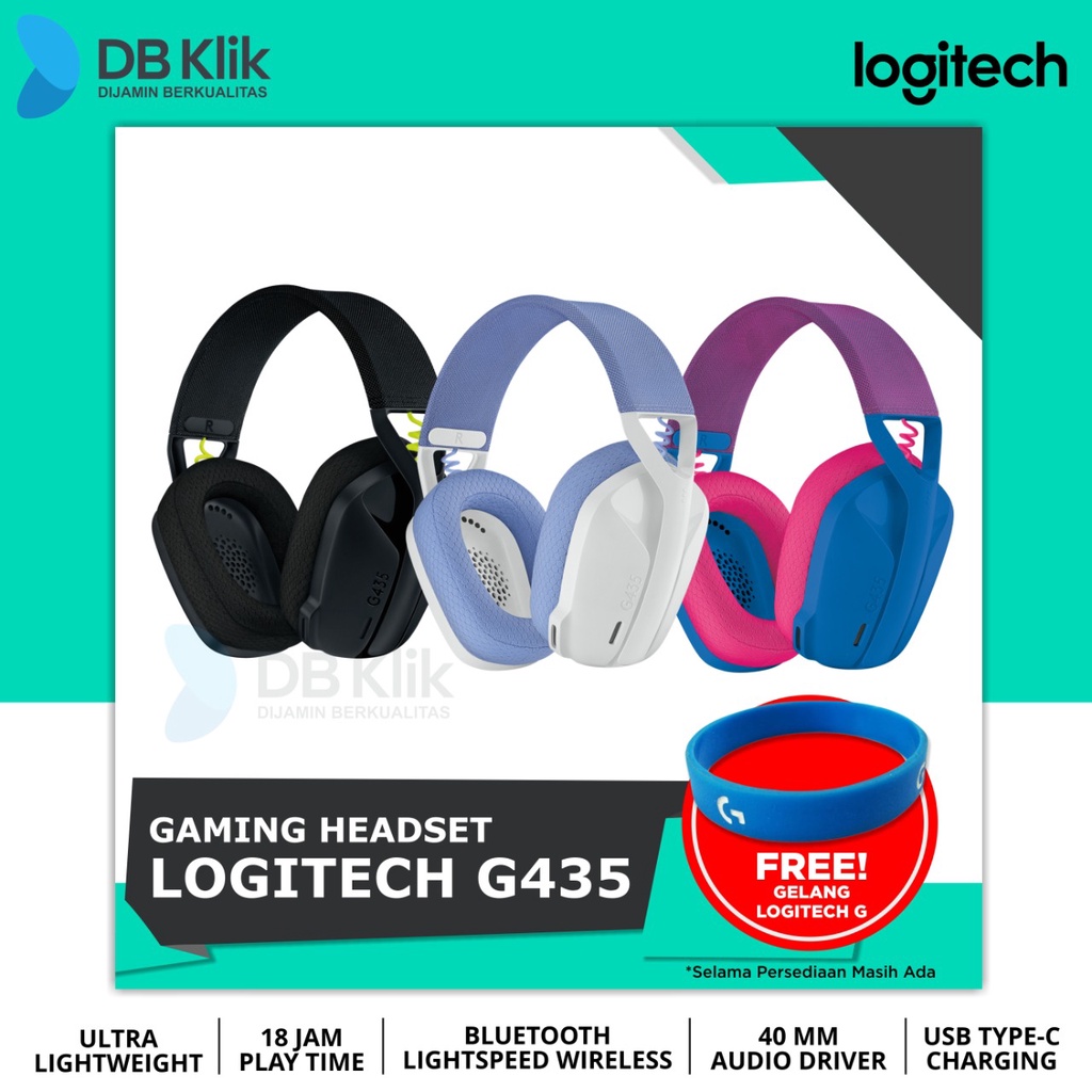 Headset Gaming Logitech G435 Lightspeed Wireless - Logitech G435