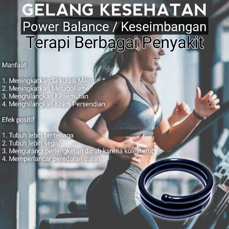 Gelang Terapi Kesehatan Dan Keseimbangan Pria Wanita Anti Lelah Warna Hitam Original Gelang Karomah