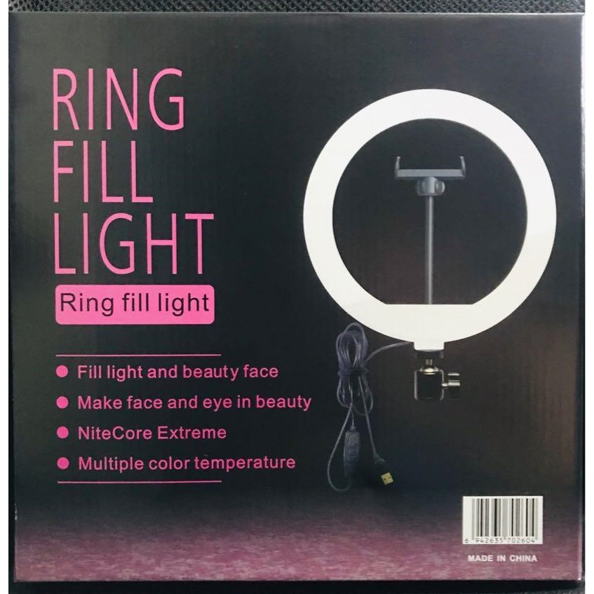 RING LIGHT LED 26CM / 10 Inch + Tripod 2,1M