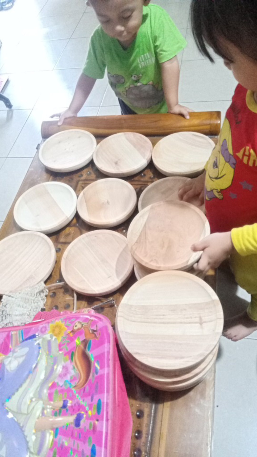 Cobek Kayu Ukuran 15 Cm, Cobek Sambal Untuk Lalapan Dan Ayam Penyet.