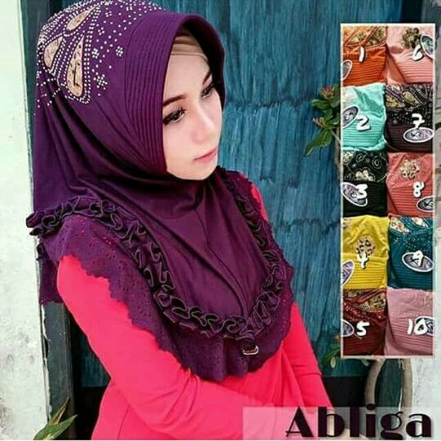 Jilbab instan motif