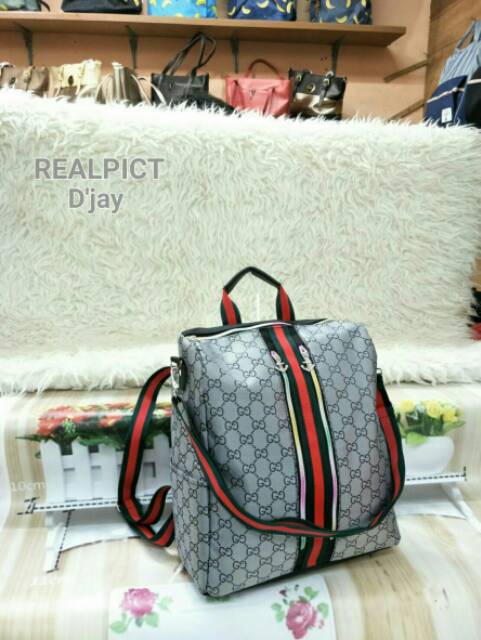 Tas ransel fashion wanita cantik sretip/tas murah