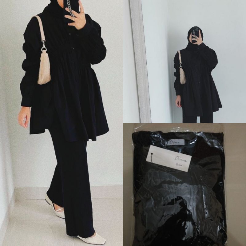 Kemeja // Blouse // Ziu Top Black by DIMA.HF