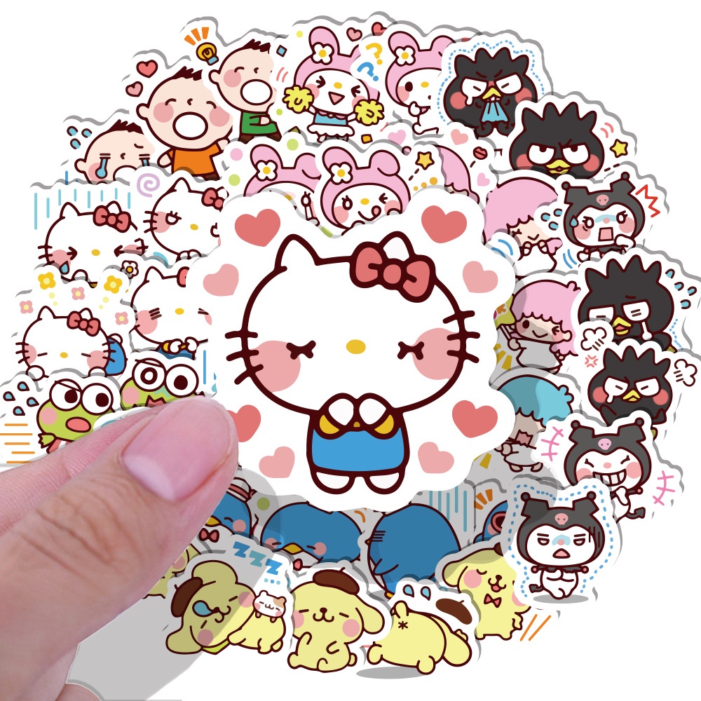 Clow m Hello Kitty stiker cool penguin kartun My Melody Jurnal bahan Cinnamoroll babycinnamoroll luc