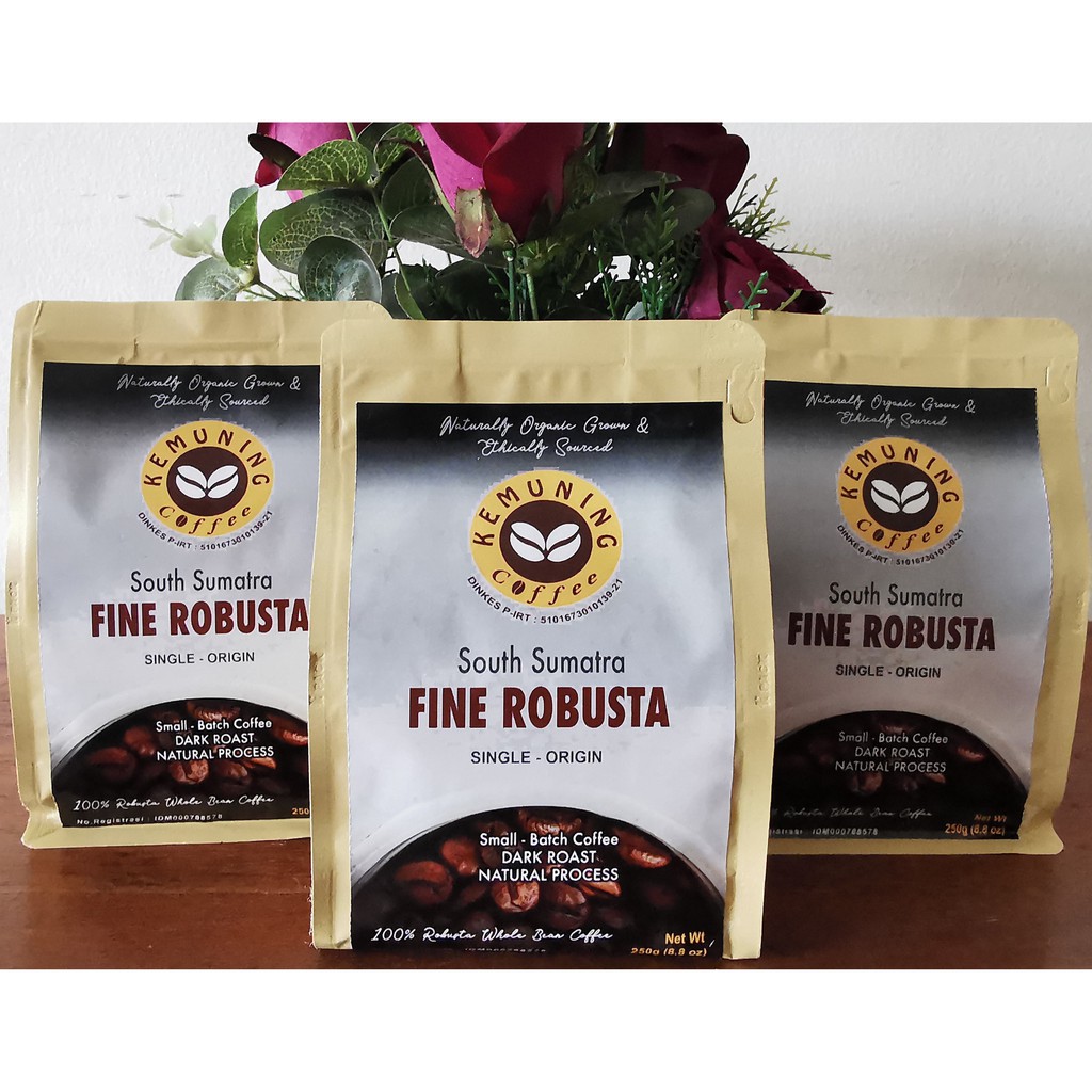 

KEMUNING FINE ROBUSTA SINGLE ORIGIN SUMATERA SELATAN 250g WHOLE BEAN COFFEE (BIJI KOPI)