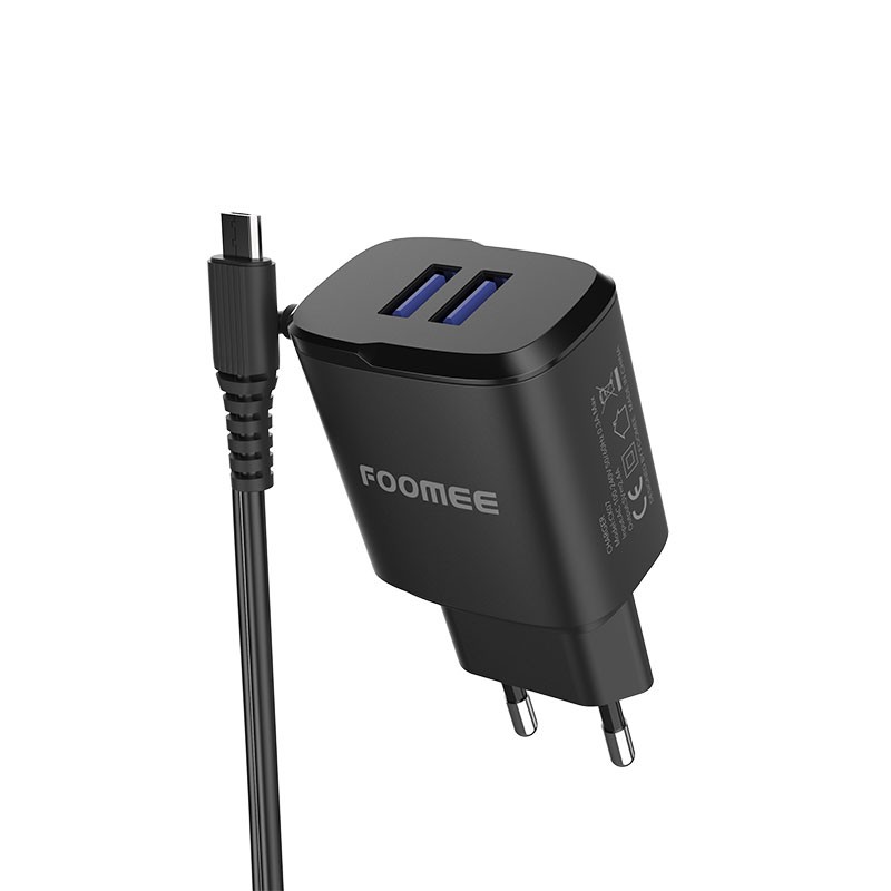 Foomee CK07 Travel charger double U 5V 2.4a with MICRO