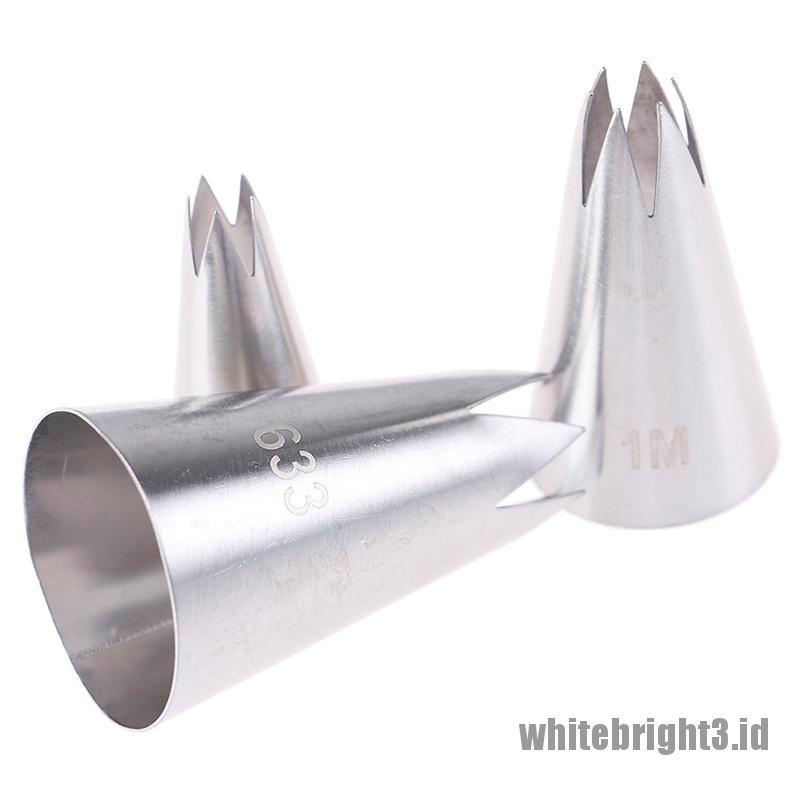 White3 3pcs Spuit Piping Rusia Premium Bahan Stainless Steel