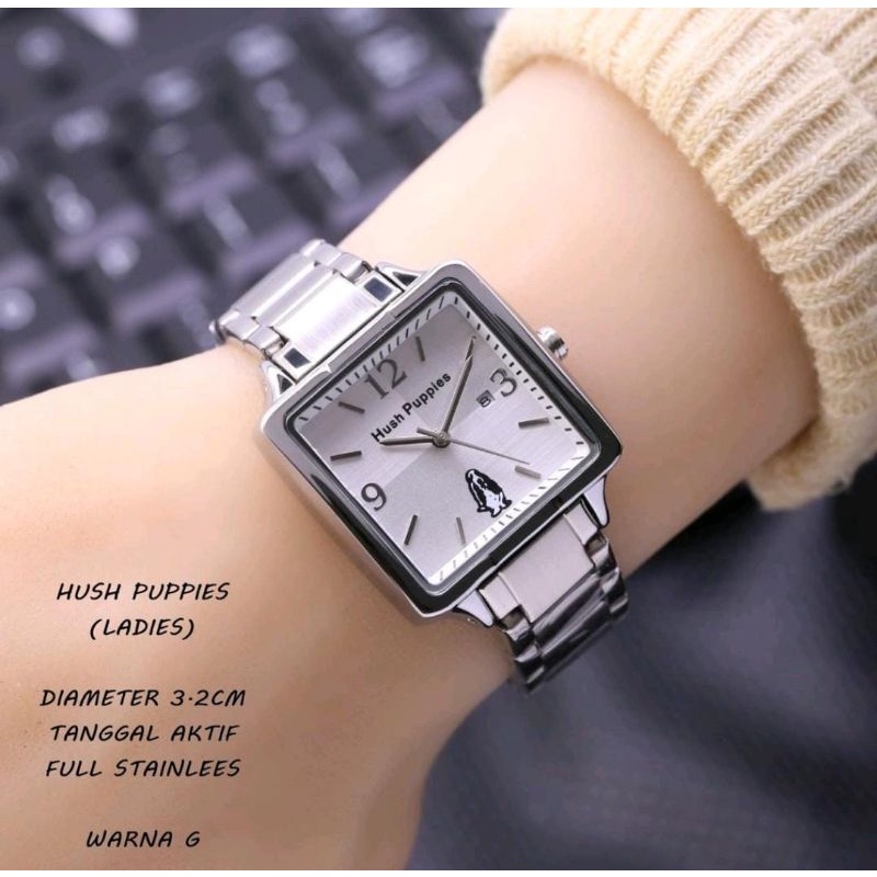 Jam Tangan H.Puppies Wanita Pilihan Warna Anti Air Jam Tangan Rantai Stainliss Steel Wanita H.Puppies