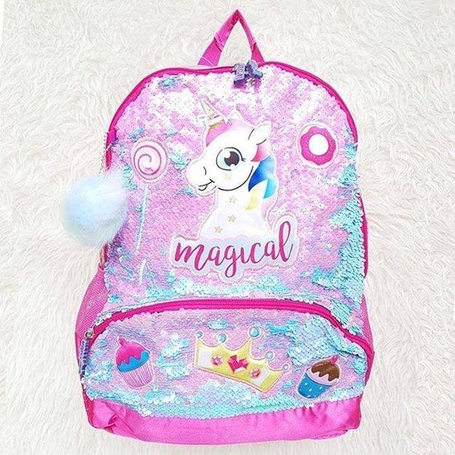 TAS RANSEL /TAS  BACKPACK / TAS ANAK / TAS SEKOLAH ANAK SEQUIN PAYET UNICORN