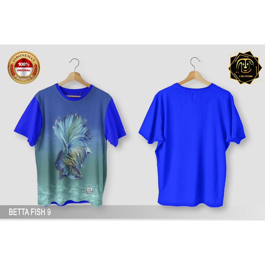 [ BAYAR DI TEMPAT ] BAJU PRINTING GAMBAR IKAN CUPANG 9 -  KAOS DISTRO ORIGINAL GAMBAR HEWAN HIAS BAG