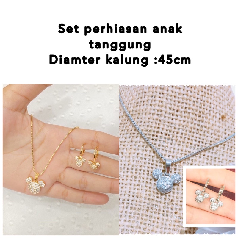 Kalung set mickey perMata anak tanggung xuping