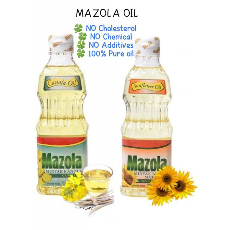 Mazola Canola Oil- Minyak Canola Kanola Mpasi- Minyak Bunga Matahari Sunflower Mpasi 450ml Shopee Indonesia