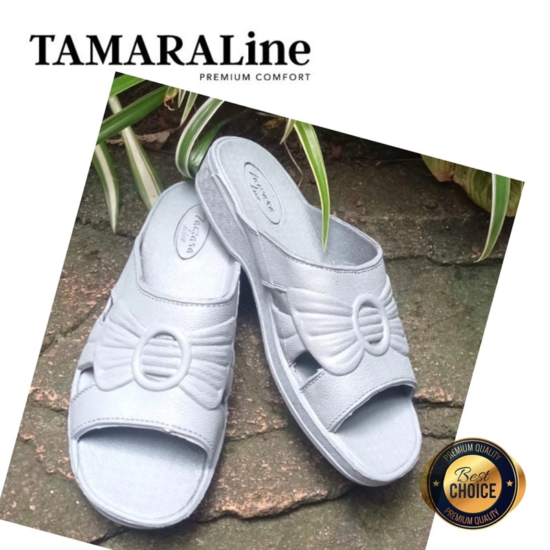 Sandal Selop Slide Slip on Karet Wanita Dewasa / Remaja - TAMARALINE 102 / Bahan Premium Lentur Empuk Ringan Kuat Anti Slip Anti Air / Model Sandal Casual Santai Rumah Hotel Outdoor Kamar Mandi Kondangan Murah Original