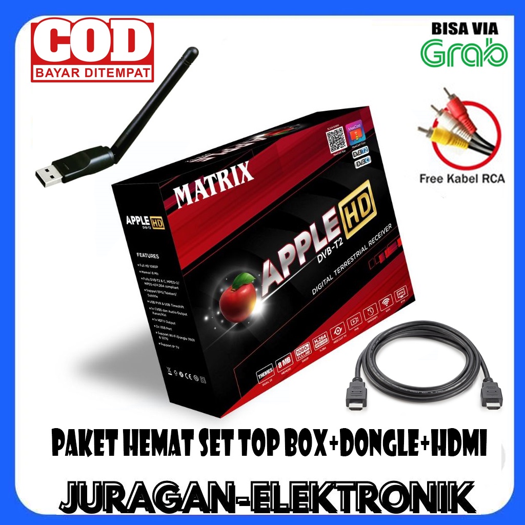 Jual Paket Komplit Set Top Box Matrix Tv Matrix Dvb T Full Hd Dv T