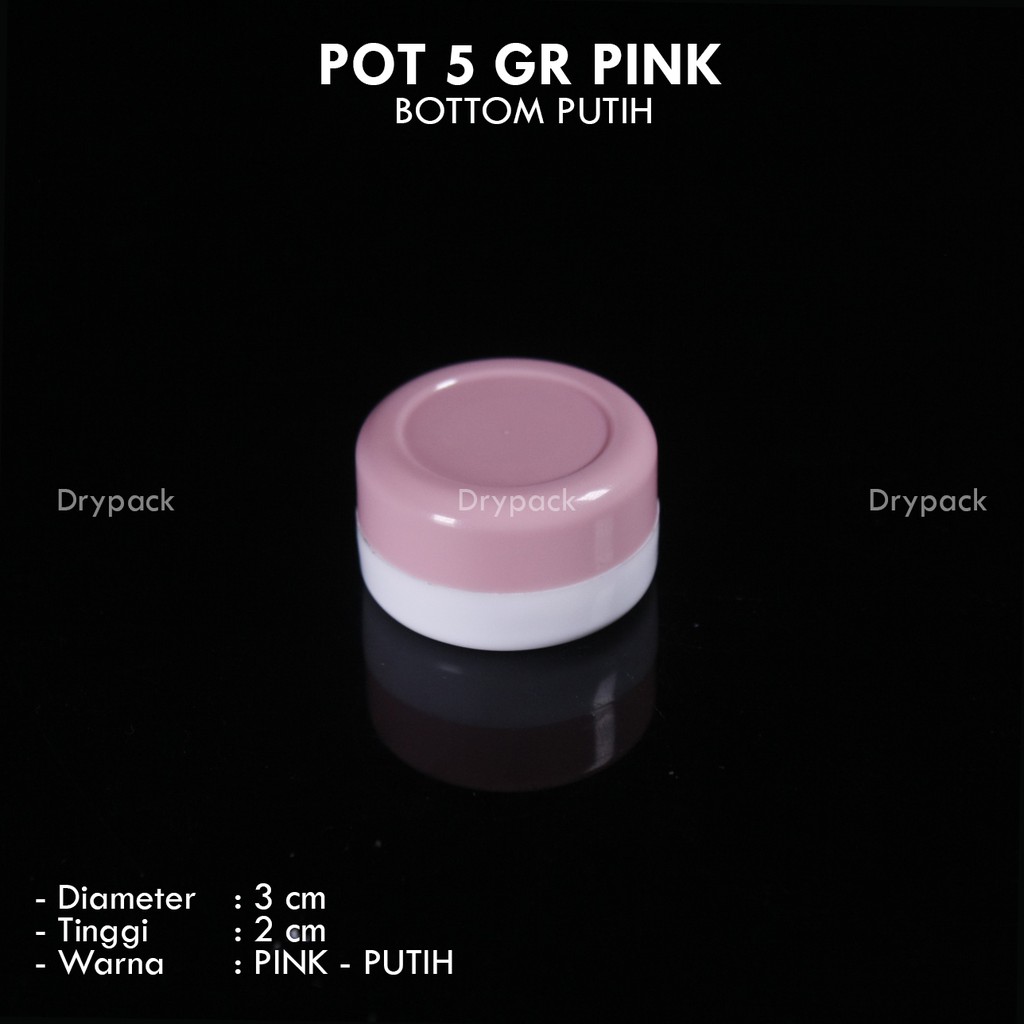 Pot 5gr Pink Putih