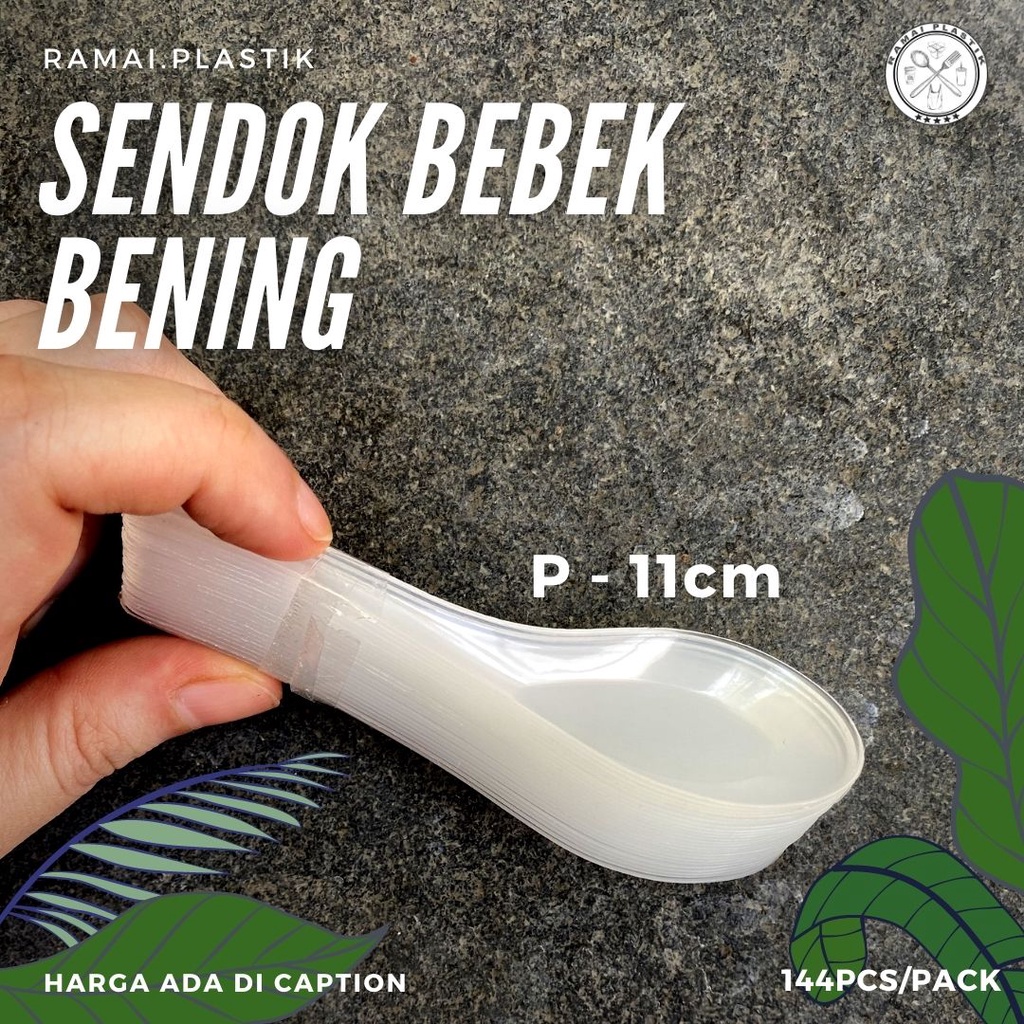 Sendok Bebek Plastik Bening Kecil