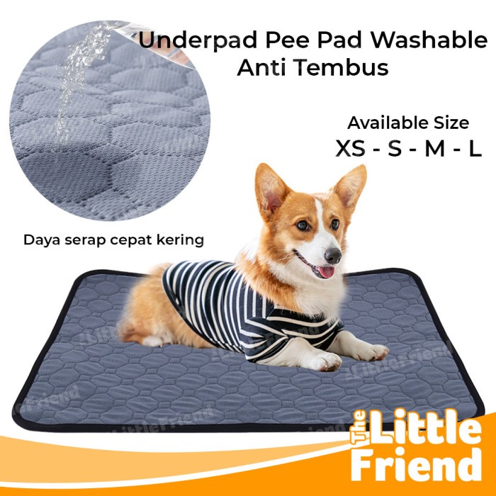 Underpad Perlak Alas Hewan Anjing Kucing Pee Pad Washable Anti Tembus