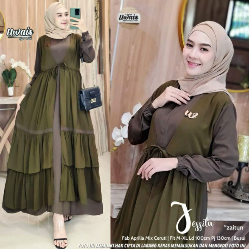 Jessita Dress by Uwais - Gamis Maxi Ceruti