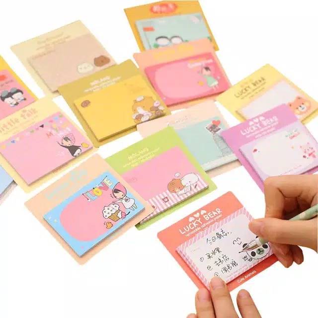 [READY JAKARTA] STICKY NOTE UNIK MOTIF KARTUN #1032-4