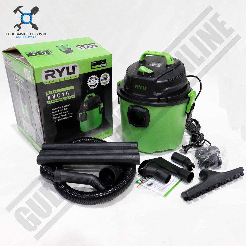 Vacum Cleaner RYU RVC15 Wet Dry Blow - Alat Penyedot Debu 15L RYU RVC 15