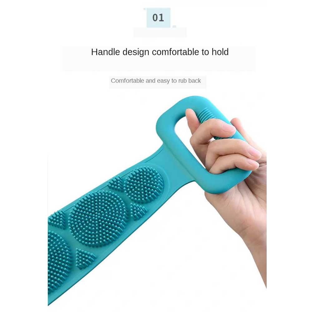 (100% BARANG ORI) BWOHOPS Alat Bantu Mandi Sikat Punggung Silicone Scrub Brush - BW60