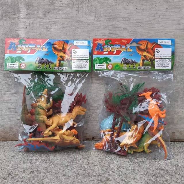 Mainan Set Hewan Karet Anak Edukatif - Mainan Hewan Dinosaurus Karet - Mainan Set Hewan Dino