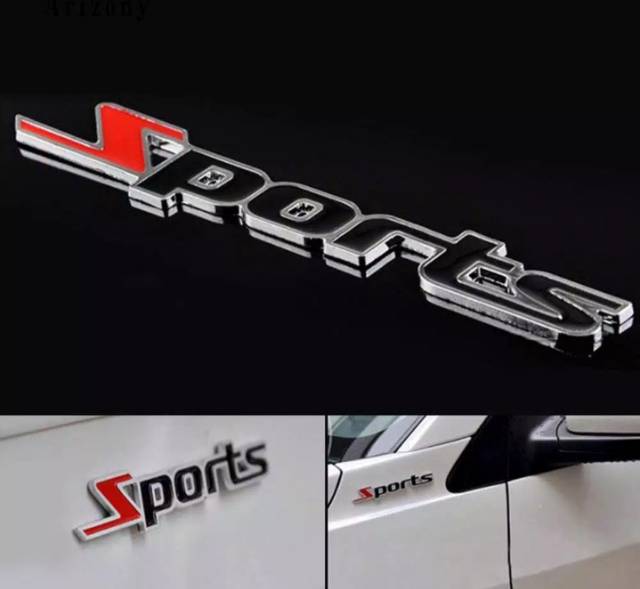 [COD] Emblem logo SPORT MOBIL bahan besi