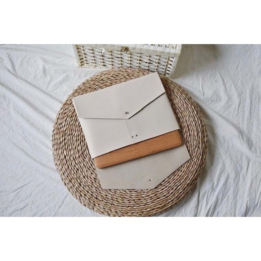 Tas Laptop Softcase Macbook Envelope Leather 14 15 inch