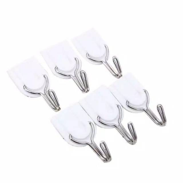 Gantungan Hook MINI isi 6 pcs / Gantungan  Serbaguna / Gantungan Ringan