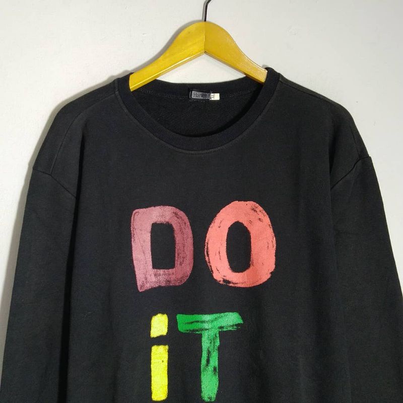 CREWNECK HANES KEREN SECOND BLACK SIZE L