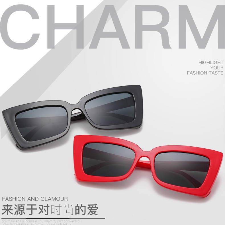 •OKEY BELI•KC404 Kacamata Hitam Wanita Kaca Mata Kotak Vintage Sunglasses Gaya Korea Import Murah-2