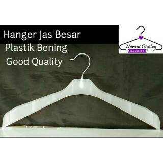 Hanger Bebek Putih Bening Display Jas gantungan Baju Pakaian Dewasa