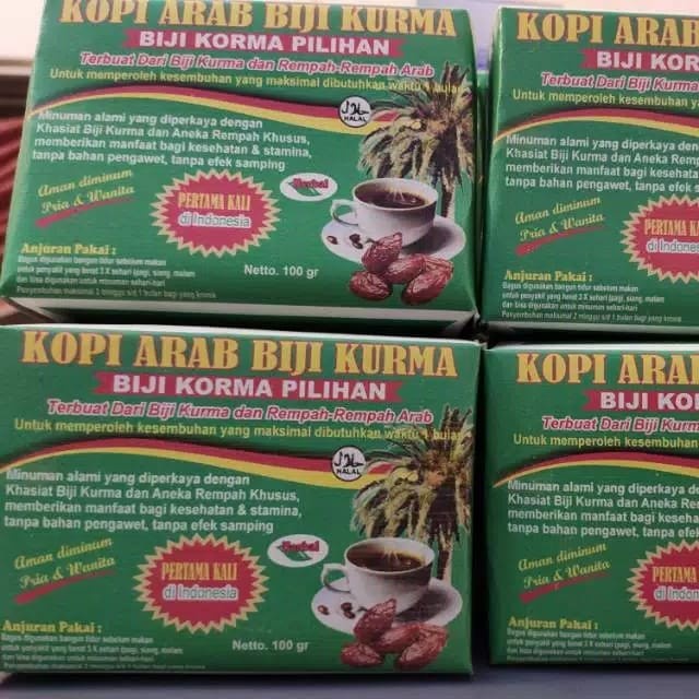 

Kopi Arab Biji Kurma terbuat dari biji kurma dan rempah2 arab 100 gr