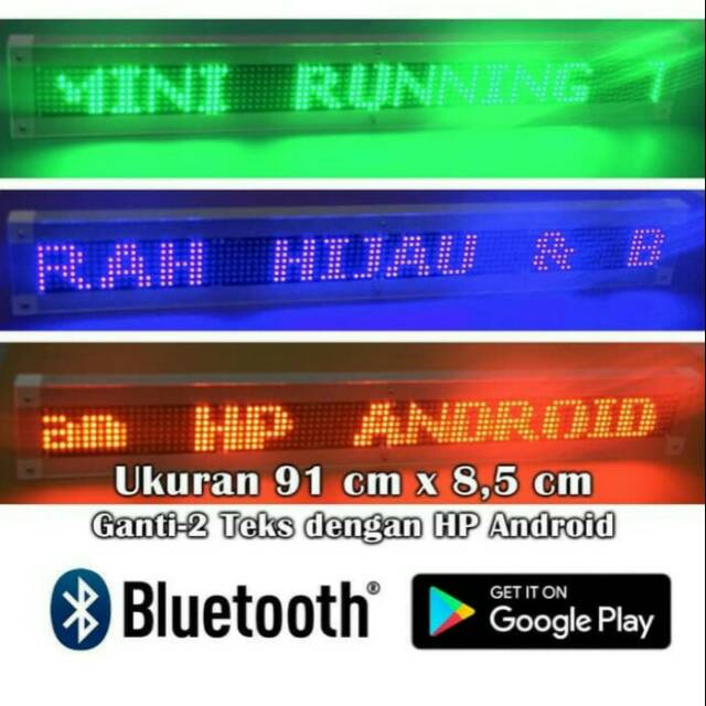 RUNNING TEXS 91 cm x 8,5 cm Android
