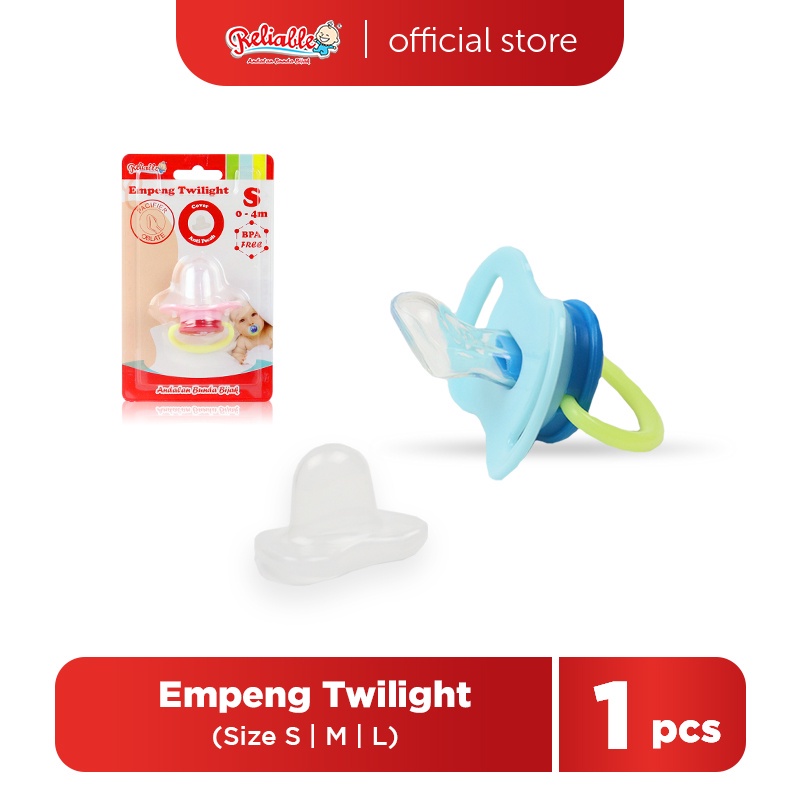 Reliable Baby Empeng Twilight - Pacifier Soother Bayi Empeng Gepeng Ada Tutup / Glow In The Dark