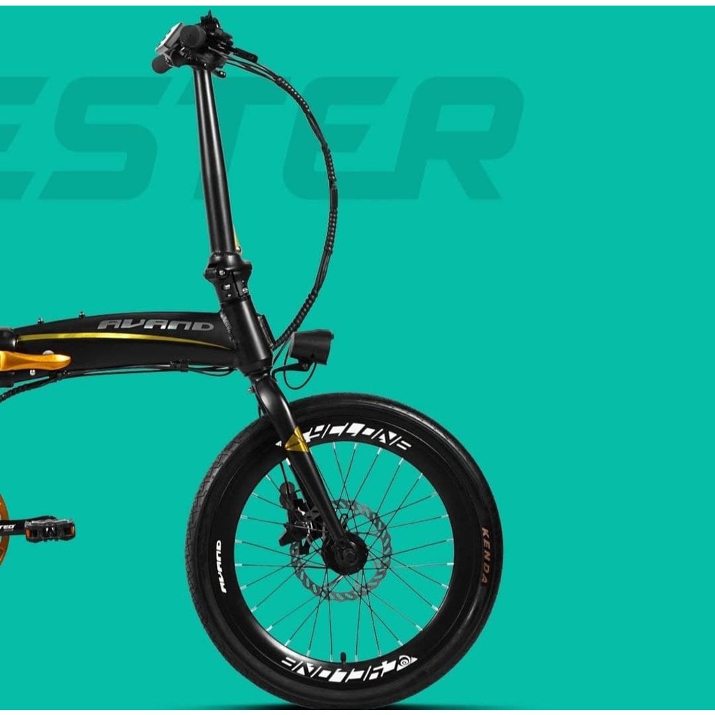 Sepeda Lipat AVAND E CHESTER Electric E Bike Listrik Alloy 9 Speed