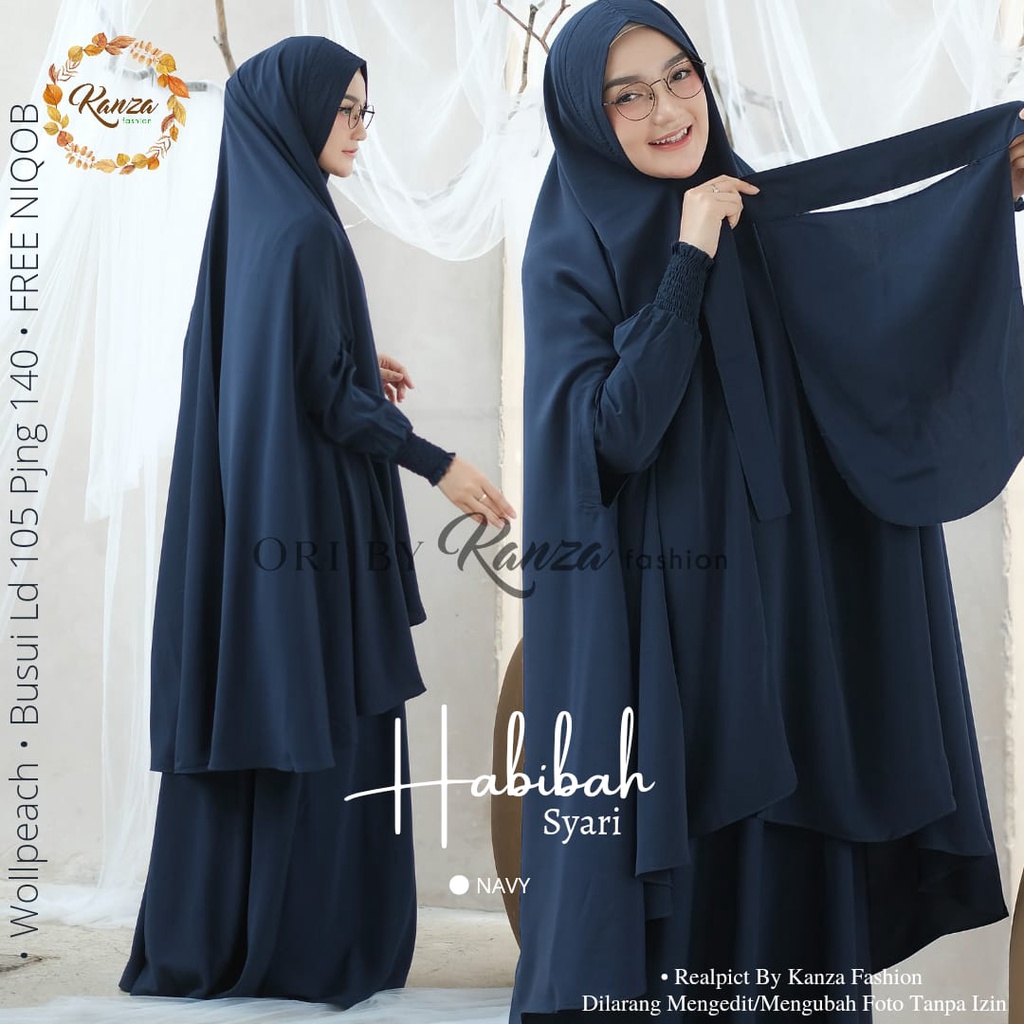 HABIBAH SYARI gamis muslim original produk by kanza fashion