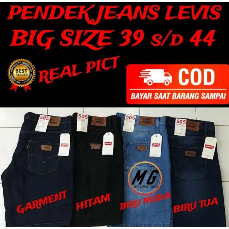 CELANA JEANS PENDEK PREMIUM BIG SIZE JUMBO PRIA LAKI LAKI