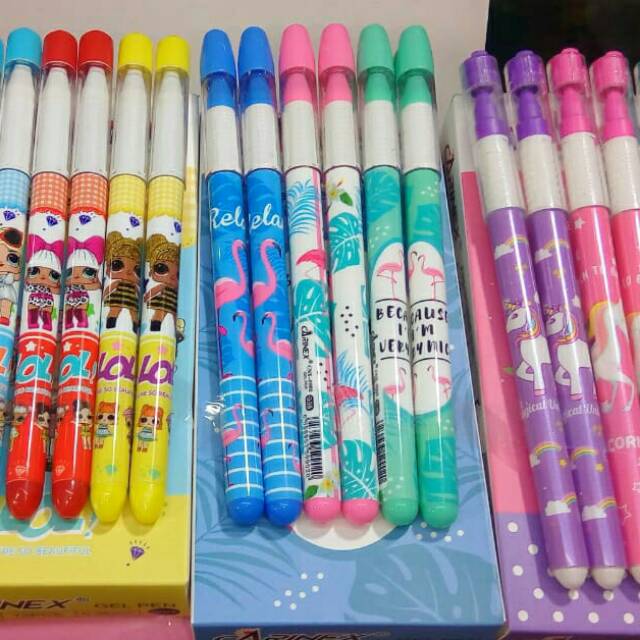 

Pulpen Motif Lol, Avenger, Angsa, Unicorn / Pena Karakter Motif