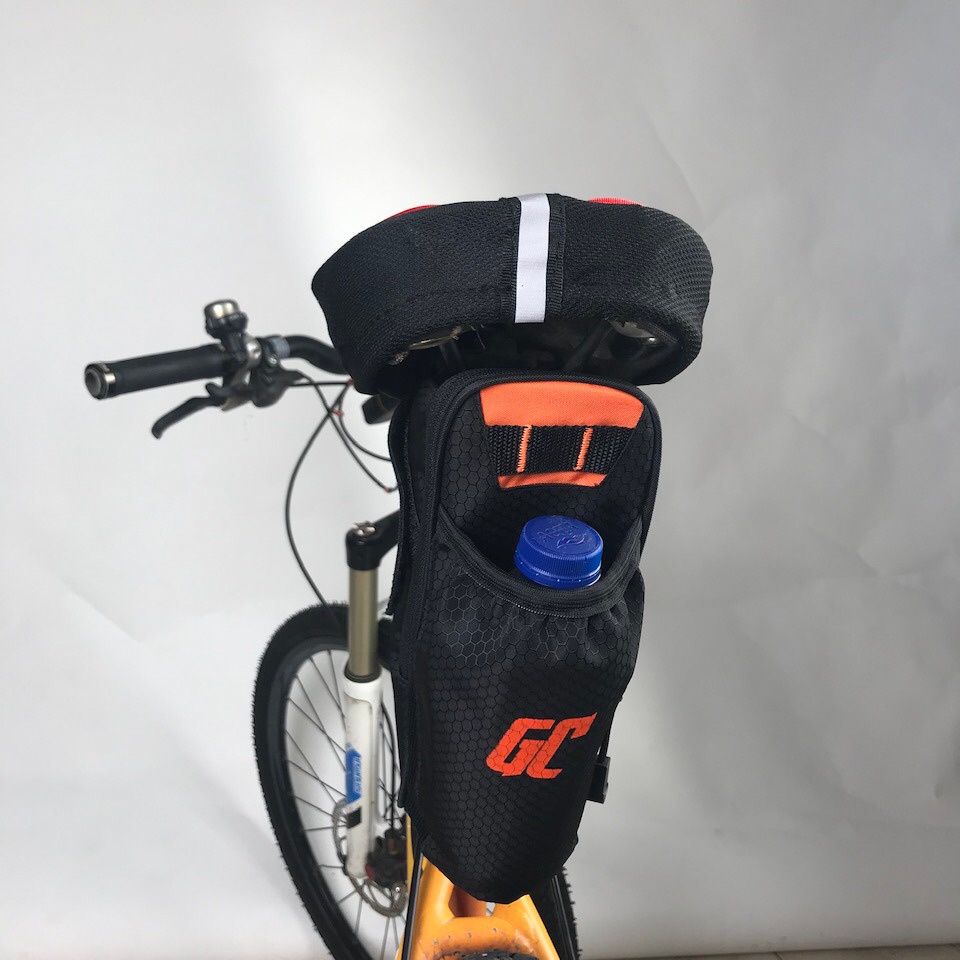 Tas Sepeda Lipat Sadel Botol bahan Cordura Great Cycle Orange TBGC