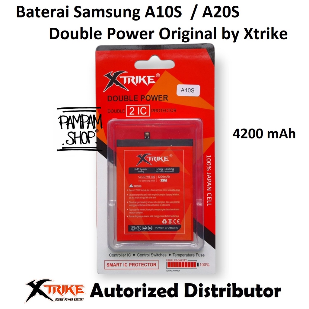 Baterai XTRIKE Double Power Original Samsung Galaxy A10S A107 A20S A207 Batre Batrai Battery Handphone Ori HP