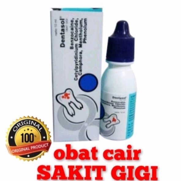 DENTASOL 10 ML ASLI AMPUH OBAT SAKIT GIGI RADANG GUSI SARIAWAN DAN SAKIT DARI RANGSANGAN SAAT  PERTU