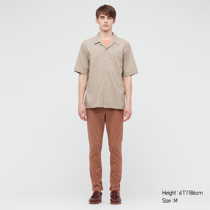 Uniqlo Open Collar Shirt - Kemeja Lengan Pendek-3