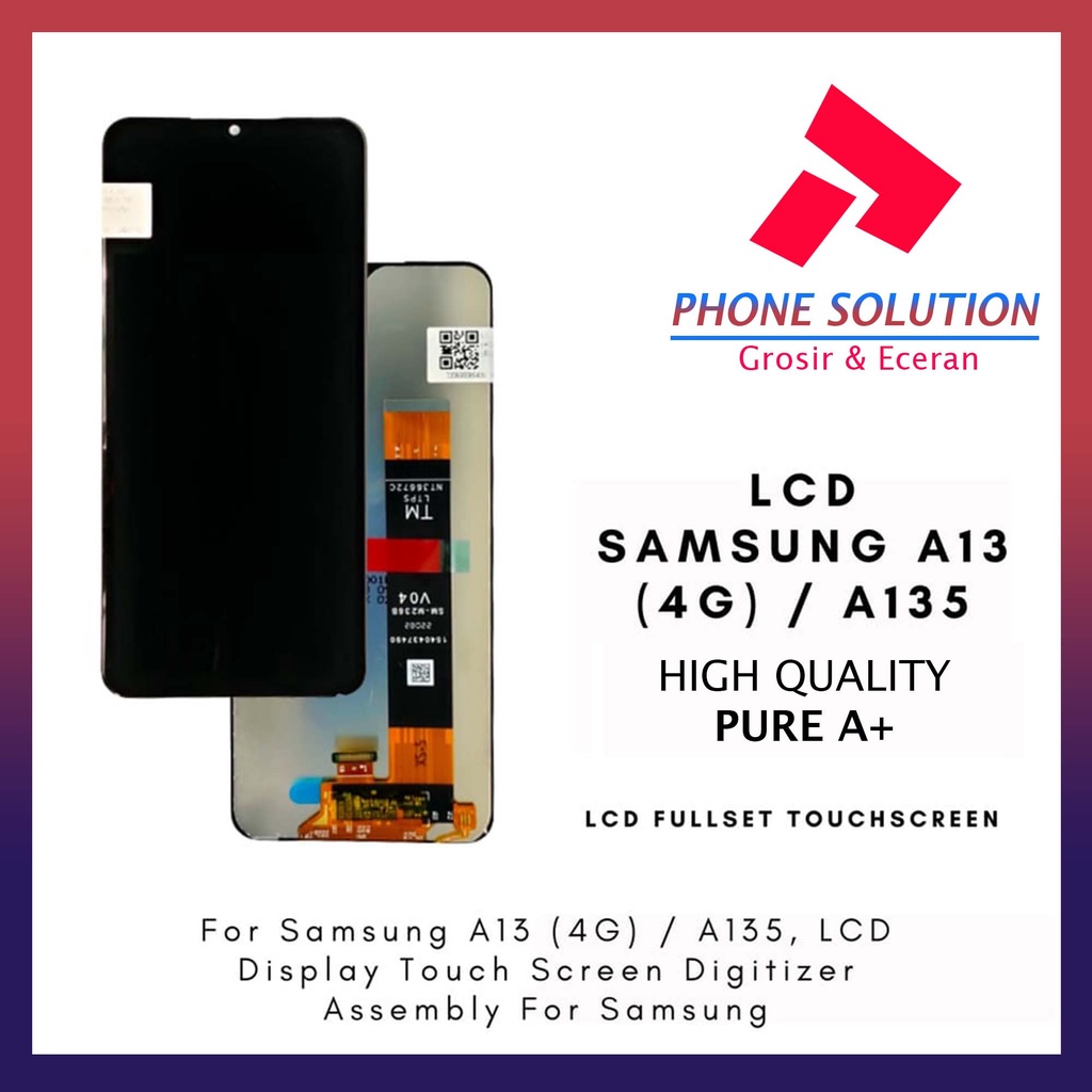 LCD Samsung A13 4G/A135 Fullset Touchscreen Original 100% // Supplier LCD Samsung - Garansi 1 Bulan